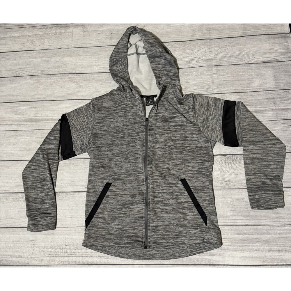 Nike Boy's Dominate Gray Dri-FIT Therma Full-Zip Hoodie Size XLarge Youth XL